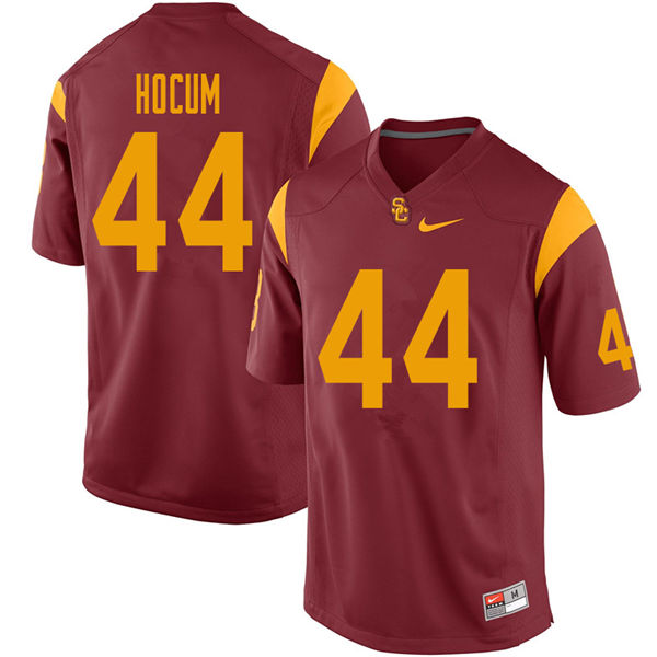 Men #44 Matthew Hocum USC Trojans College Football Jerseys Sale-Cardinal